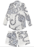 JAG CREAM WOMENS SIGNATURE SHIRT & SHORT SET S