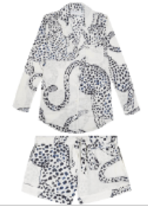 JAG CREAM WOMENS SIGNATURE SHIRT & SHORT SET S
