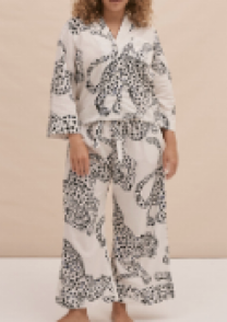 JAG CREAM BOXY & WIDE LEG SET L