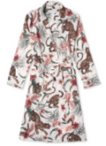 SOLEIA CREAM WOMENS COTTON ROBE M