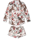 SOLEIA CREAM WOMENS SIGNATURE SHIRT & SHORT SET S
