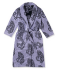 TIGER PURPLE/BLACK UNISEX TOWEL ROBE M