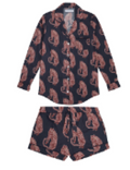 TIGER NAVY/PINK WOMENS SIGNATURE SHIRT & SHORT SET M