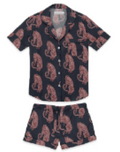 TIGER NAVY/PINK WOMENS SHORT SET L