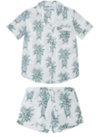 HOWIE WHITE/GREEN WOMENS SHORT SET L
