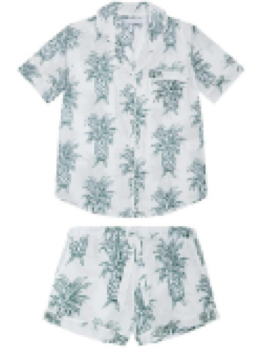 HOWIE WHITE/GREEN WOMENS SHORT SET L
