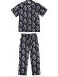 TIGER BLACK/WHITE MENS CUBAN LONG SET M