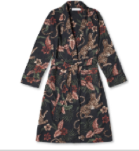 SOLEIA NAVY WOMENS COTTON ROBE M