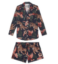 SOLEIA NAVY WOMENS SIGNATURE SHIRT & SHORT SET xl